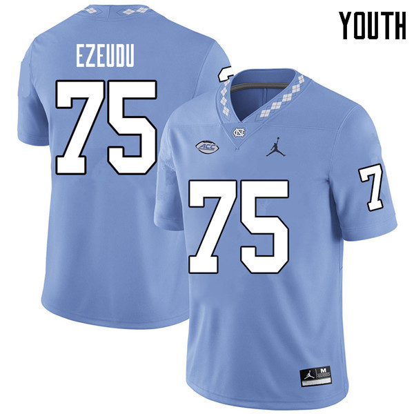 Jordan Brand Youth #75 Joshua Ezeudu North Carolina Tar Heels College Football Jerseys Sale-Carolina
